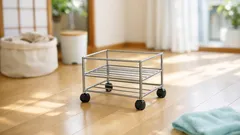 ダイソーの花台キャスター付が神コスパ、掃除できないストレスが220円で解決