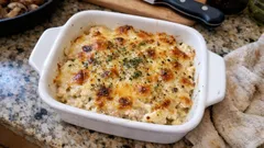 混ぜて焼くだけ。絹ごし豆腐の味噌マヨグラタン—チーズこんがり、やさしい満足おかず