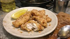 フライパンでカリッと、ヒラメの唐揚げ——塩と酒の下味でふっくら仕上げ