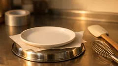 回転台がない日に効く、鍋の蓋で作る即席ケーキ回転台のやり方