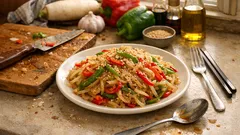 「大根が透けたら食べごろ」ごま油香る大根とピーマンの中華炒め