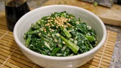 あと一品に迷ったら：夢咲菜の胡麻マヨ和え（茹で時間短めで味が決まる）