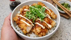 出来合いの鶏天でさっと作る、とろみ甘辛だれの「とり天丼」レシピ