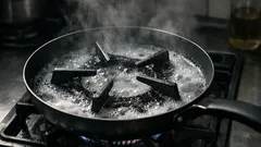 五徳の焦げ付き、フライパンで重曹煮洗いしたらするっと落ちた手順まとめ