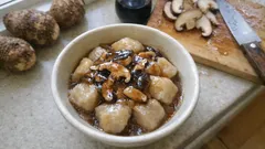 里芋の煮物にしいたけ旨みのとろ〜り和風あん|煮汁で作るから味がぶれにくい