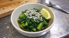 あと一品に迷ったら:雪菜としらすのポン酢おひたし(茹でて和えるだけ)