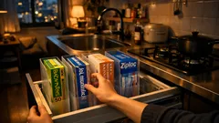 セリアのファイルスタンドでラップ収納が劇的に整う110円のシンデレラフィット術