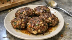 袋で混ぜて絞るだけ：卵なし豆腐入り牛肉ハンバーグ（手づかみ期の冷凍ストックに）