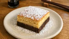 生地は1つだけなのに3層に分かれる。コーヒーのマジックケーキの作り方