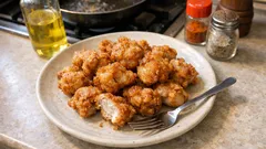 揚げないのにカリッと。フライパンで作る幼児向け「唐揚げ風」鶏ももレシピ