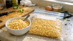 余った天かす、冷凍でサクッとキープ:板状にして必要分だけパキッと使う保存法