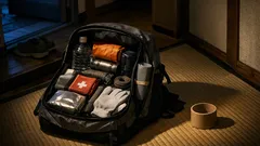 非常用持出袋でガムテープがかさばる問題、芯を抜いて薄くする収納術