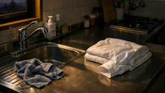 洗い物中に袖が落ちるを解決する袖口ねじり留めのやり方